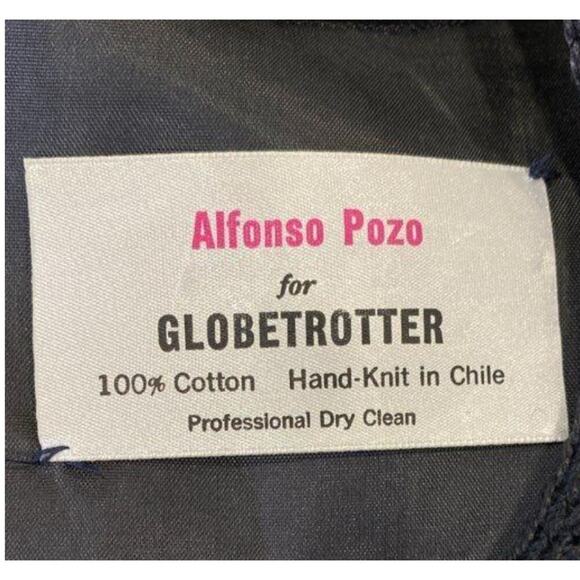 Vintage RARE Alfonso Pozo for Globetrotter Hand-Knit Art Cardigan – L/XL - Picture 4 of 4
